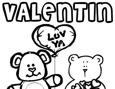 Saint valentin en coloriage